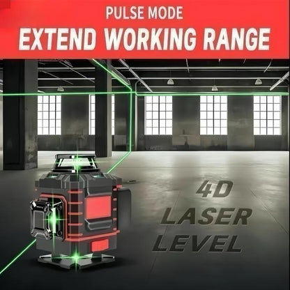 Professional Outdoor Green Line Laser Level with Horizontal & Vertical Lines Precise Automatic Calibration Contractor-Grade Tool for Construction & Gardening