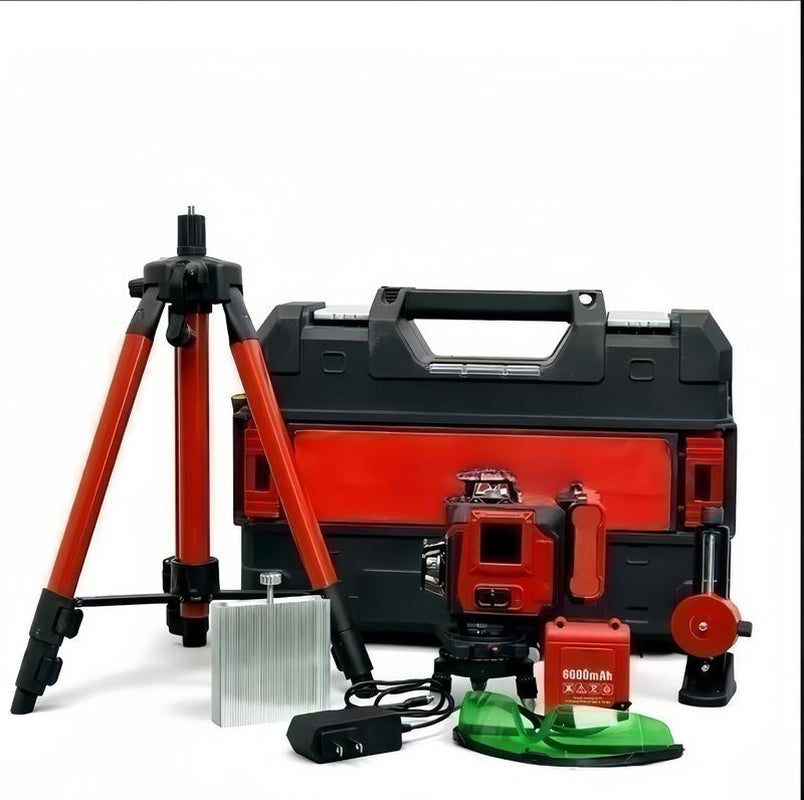 Professional Outdoor Green Line Laser Level with Horizontal & Vertical Lines Precise Automatic Calibration Contractor-Grade Tool for Construction & Gardening