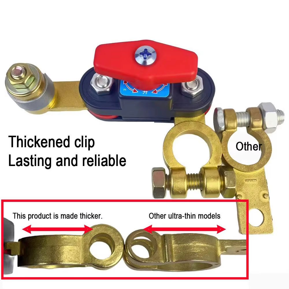 Car Battery Disconnect Switch Truck with Small Main Switch Thickened Battery Terminal Vehicle Negative Switch