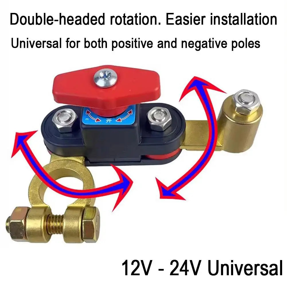 Car Battery Disconnect Switch Truck with Small Main Switch Thickened Battery Terminal Vehicle Negative Switch